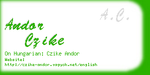 andor czike business card